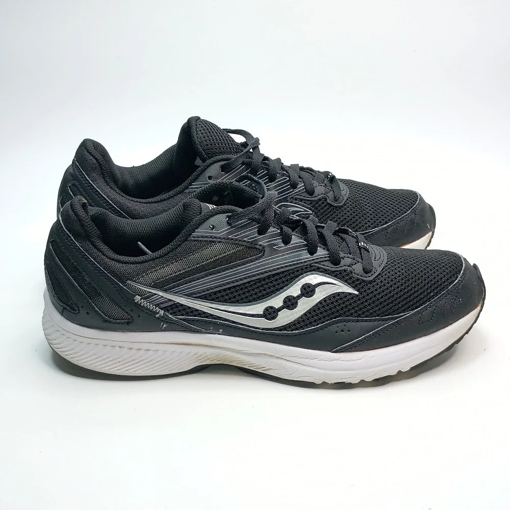 Saucony Cohesion 14 Running Shoes‎ Black Silver Mens Size 11  S20701-05